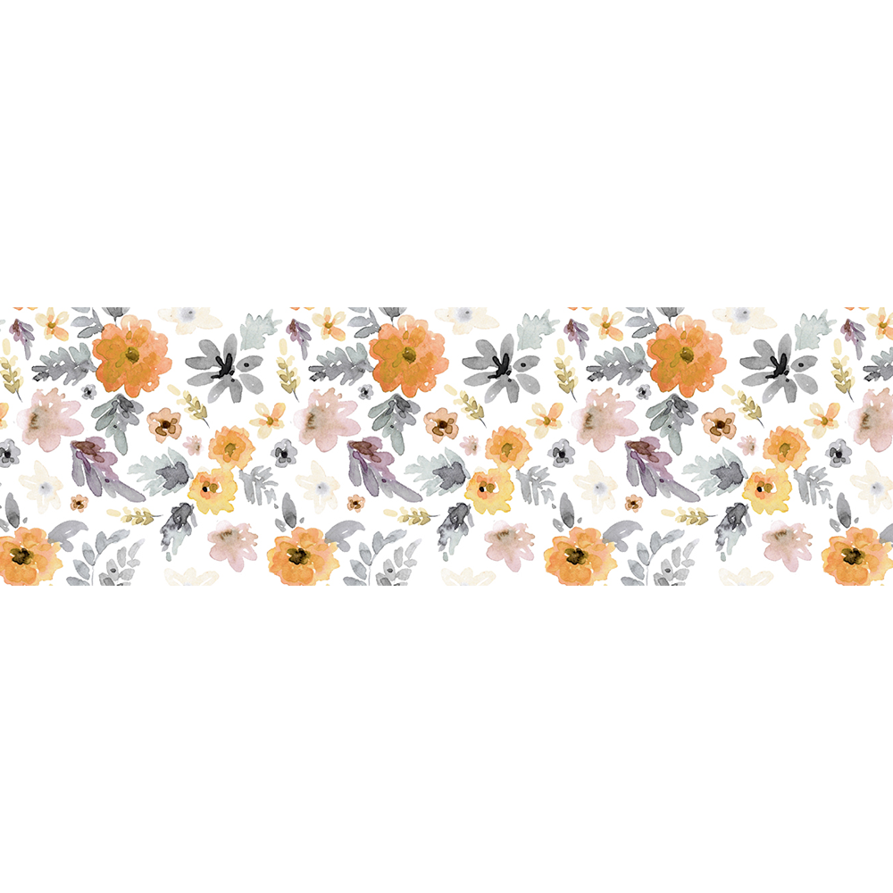 Nasogastric Tube Tape - Orange Flowers