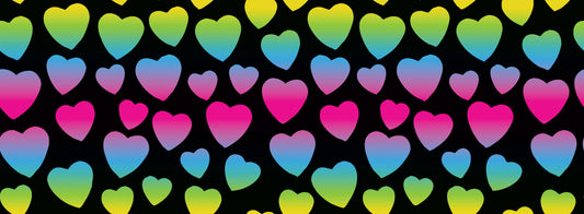 Nasogastric Tube Tape  - Fluro Hearts