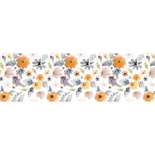 Nasogastric Tube Tape  - Orange Flowers