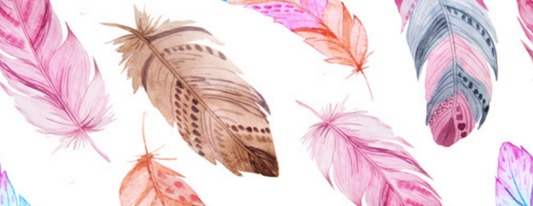 Nasogastric Tube Tape  - Water Colour Feather